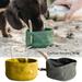 UDIYO Canvas Feeding Bowl Large Capacity Waterproof Wear Resistant Reusable Easy to Carry Feeding Pet 3 Colors Pet Dog Collapsible Water Food Canvas Bowl Pet Supplies