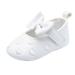 0-3 Months Baby Girls Shoes Infant Mary Jane Flats Princess Wedding Dress Baby Sneaker Shoes Toddler Kid Baby Girls Princess Cute Toddler Solid Color Soft Leather Bow Shoes White