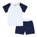 TAIAOJING Toddler Baby Boy Clothes Shorts Set Kids Unisex Summer Tshirt Shorts Soft Patchwork Cotton 2PC Sleepwear Outfits Clothes 13-14 Years