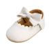 12-15 Months Baby Girls Shoes Infant Mary Jane Flats Princess Wedding Dress Baby Sneaker Shoes Newborn Baby Bowknot Princess Soft Baby Children s Non-slip Toddler Shoes White