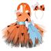 Toddler Kids Caveman Girls Dog Bones Historical Cavegirl Tulle Dress Princess Outfits Size 12