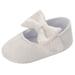 12-15 Months Baby Girls Shoes Infant Mary Jane Flats Princess Wedding Dress Baby Sneaker Shoes Toddler Kid Baby Girls Princess Cute Toddler Solid Color Bow-knot Soft Sole Shoes White