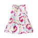 Girls Midi Dress Sleeveless Casual Dresses Tie Dye Print Pink 92