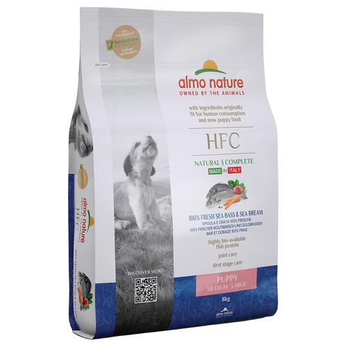 Sparpaket: 2x8kg Almo Nature HFC M-L Puppy Wolfsbarsch & Dorade Hundefutter trocken