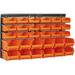 30 Pieces Storage Racks With 2 Wall Panels Abs Material Garage Workshop Storage Rack