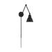 Nuvo Lighting Fulton Swing Arm Lamp Matte Black with Switch