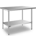 Stainless Steel Prep & Work Table Workstation 48 X 24 Inch Silver Stainless Steel Table Heavy Duty Prep Worktable Metal Work Table