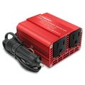 Yinleader 300W DC 12V to AC 110V Power Inverter Car Converter Charge Adapter 2USB 2AC Red