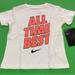 Nike Shirts & Tops | Nike Baby Toddler Boys "All Time Best" T-Shirt Size 2t | Color: White | Size: 2tb
