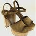 Gucci Shoes | Gucci Danielle Platform Sandal With Cork Heel Size 37 | Color: Brown/Cream | Size: 37