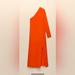 Zara Dresses | Asymmetric Knit Dress | Color: Orange | Size: S