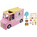 Barbie Sets, Lemonade Truck Playset with 25 Pieces, Prep and Dining Areas, Colorful Food and Drink Accessories, HPL71