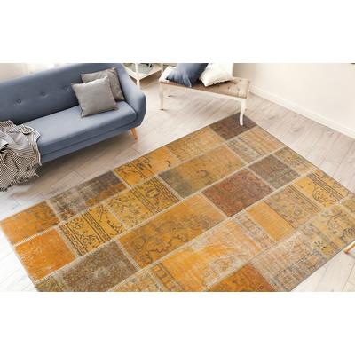 Teppich ME GUSTA "Faye 525", gold (goldfarben), B:190cm H:6mm L:290cm, Polyester, Teppiche, Flachgewebe, gedrucktes Motiv, Wohnzimmer, Esszimmer Image