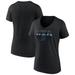 Women's Fanatics Branded Black Miami Marlins Hometown Baseball 305 V-Neck T-Shirt