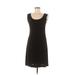 DKNY Casual Dress - Sheath Scoop Neck Sleeveless: Black Print Dresses - Women's Size Medium