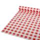 6 Rollen Tischdecke aus Folie rot weiss kariert 50 m x 80 cm `Karo`