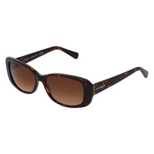 Coach HC8168 Damen-Sonnenbrille Vollrand Eckig Acetat-Gestell, braun