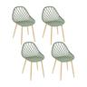 Paris Prix - Lot de 4 Chaises Design Malaga 80cm Vert