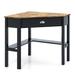 Costway Corner Wooden Piece Laptop Computer Desk-Rustic Brown