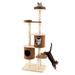 Costway 6-Tier Wooden Cat Tree with 2 Removeable Condos Platforms and Perch-Brown