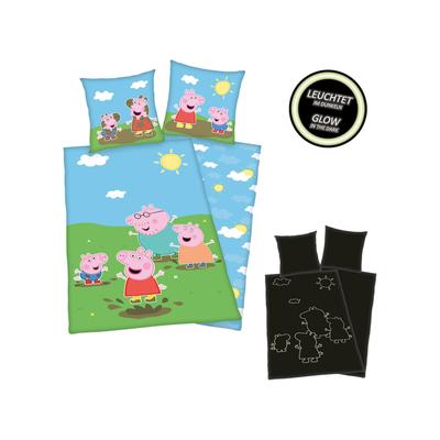 Herding »Peppa Pig Glow in the dark« Bettwäsche 135x200 / 80x80 cm