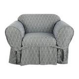 Sure Fit Strand Waverly Box Cushion Armchair Slipcover