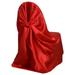 Efavormart 50 PCS Red Universal Satin Chair Cover