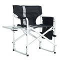 Folding Outdoor Chair with Side Table and Storage Pockets Lightweight Oversized Directors Chair Padded Foldable Camping Chair with Steel Frame for indoor Outdoor Camping Picnics Fishing