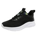 KaLI_store Mens Running Shoes Mens Air Running Tennis Shoes Lightweight Sport Gym Jogging Walking Sneakers Black 10