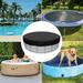 Round Pool Cover - Solar Pools Covers PVC Oxford Protector with Drawstring Hot Tub Cover for Metal Steel Frame and Inflatable Swimming Pools