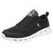 KaLI_store Sneakers for Men Mens Non Slip Walking Sneakers Lightweight Breathable Slip on Running Shoes Gym Tennis Shoes for Men Black 9