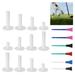 12PCS Golf Rubber Tees Set Mixed Size Rubber Golf Tee Holders with 6PCS Plastic Golf Tees Durable Stands for Indoor Outdoor Driving Range Golf Practice