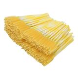 Mascara Wands 200pcs Mascara Wands Applicator Portable Lash Brush Travel Mascara Eyelash Brush Makeup Tool Accessory for Eyelashes Extensions Spoolies(yellow)