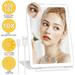 Lighted Makeup Mirror Beinou Travel Makeup Mirror with Lights Portable Lighted Makeup Vanity Mirror with 10X Magnifying Mirror 3 Color Lights Dimmable Touch Screen LED Folding Cosmetic Mirror