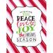 The Holiday Aisle® Peace, Love & Joy by House Fenway - Wrapped Canvas Textual Art Canvas | 16 H x 12 W x 1.25 D in | Wayfair