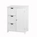 Breakwater Bay Accent Cabinet w/ Drawers, Bathroom Storage Cabinet, Floor Cabinet, Modern Cabinet in Brown/White | Wayfair