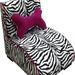 Tucker Murphy Pet™ 23" Zebra Print Upholstered Chaise Lounge Dog Bed w/ Pillow Polyester in Black/White | 29.25 H x 23 W x 22.75 D in | Wayfair