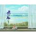 Rosecliff Heights Irises on Windowsill by Georgia Janisse - Wrapped Canvas Print Canvas in Blue | 12 H x 16 W x 1.25 D in | Wayfair