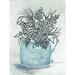 Ophelia & Co. Sketchy Floral Enamel Pot by Julie Norkus - Wrapped Canvas Print Canvas | 16 H x 12 W x 1.25 D in | Wayfair