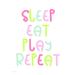 Isabelle & Max™ Sleep, Eat, Play, Repeat - Wrapped Canvas Textual Art Canvas | 16 H x 12 W x 1.25 D in | Wayfair A85160F0C7B44FDD98993D7D743B105D