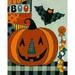 The Holiday Aisle® Boo Jack O'Lantern by Bernadette Deming - Wrapped Canvas Print Canvas | 24 H x 18 W x 1.25 D in | Wayfair