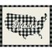 Gracie Oaks USA Home Plaid - Print on Canvas in White | 36 H x 48 W x 1.25 D in | Wayfair C64AADFC402A4A138DBD72D9B191873A