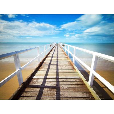 Rosecliff Heights Beach Pier - Wrapped Canvas Photograph Canvas | 18 H x 24 W x 1.25 D in | Wayfair E103A7EAE84B476AA0DE181CD2CF5470