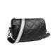 Crossbody Bag Women s Wide Strap Leather Handbag Women s Small Shoulder Bag with Zip and Removable Shoulder Strap Mobile Phone Case for Hanging Women(Black)
