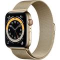 Refurbished Apple Watch Gen 6 Series 6 Cell 40mm Gold Stainless Steel - Gold Milanese Loop M02X3LL/A