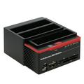 HDD Docking Station Multi-functional 2.5 /3.5 Dual SATA IDE&SATA Hard Disk Base USB 3.0 HDD Docking Station Three-bay HDD Docking Station US Plug