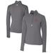 Women's Cutter & Buck Gray Cincinnati Reds DryTec Traverse Stretch Quarter-Zip Pullover Top