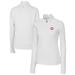 Women's Cutter & Buck White Cincinnati Reds DryTec Traverse Stretch Quarter-Zip Pullover Top