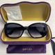 Gucci Accessories | Gucci Womens Black Grey Gradient Sunglasses Orig Purple Case Sleeve Cloth New | Color: Black/Gray | Size: Os