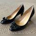 Kate Spade Shoes | Kate Spade Bow Pumps In Black Patent Leather | Color: Black | Size: 7